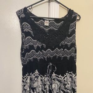 Long black bela dress airy xl